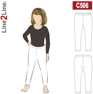 Line2Line snitmønster - C506 Tætsiddende leggins